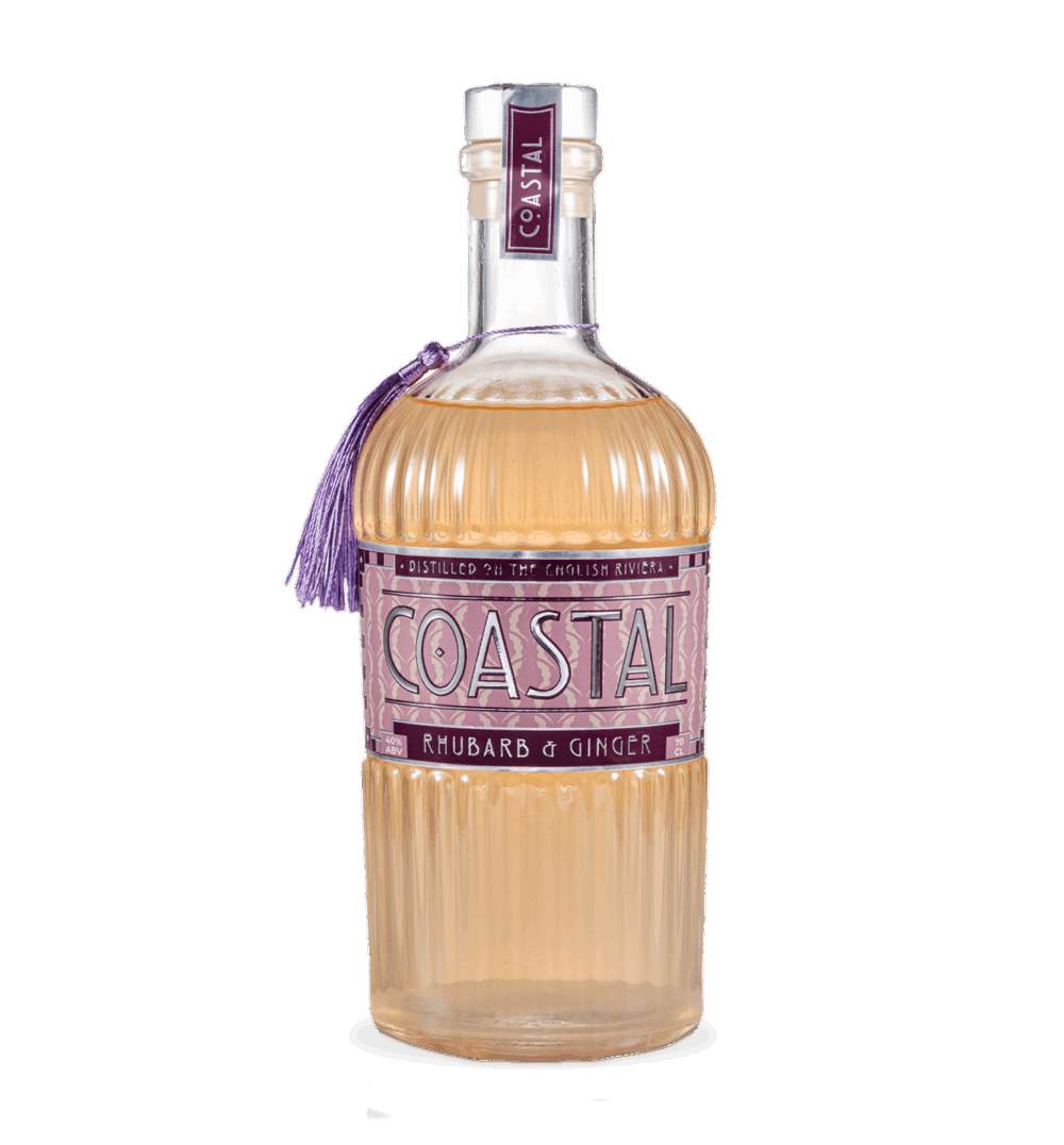 Rhubarb & Ginger Gin – Small Batch Pink Gin Bottle from Devon”